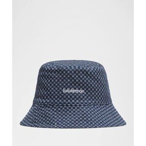 Lululemon Unisex L/XL Reversible Bucket Hat Navy Blue/Gray Sweat-Wicking